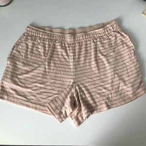 L Soma Pink Striped Pajama Short